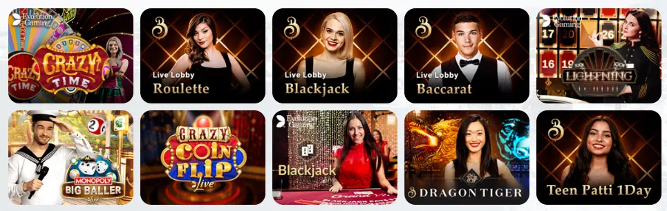 Juegos de casino en vivo F1 CASINO